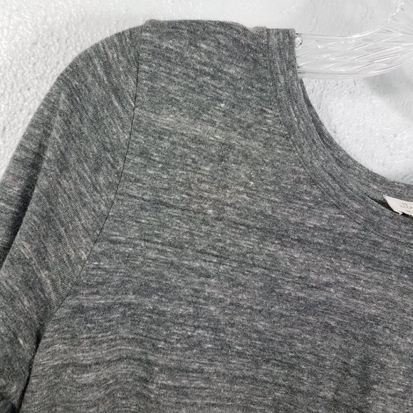 Ultra Flirt Women's Gray Twist Front Wrap Shirt Top Blouse - Picture 3 of 13